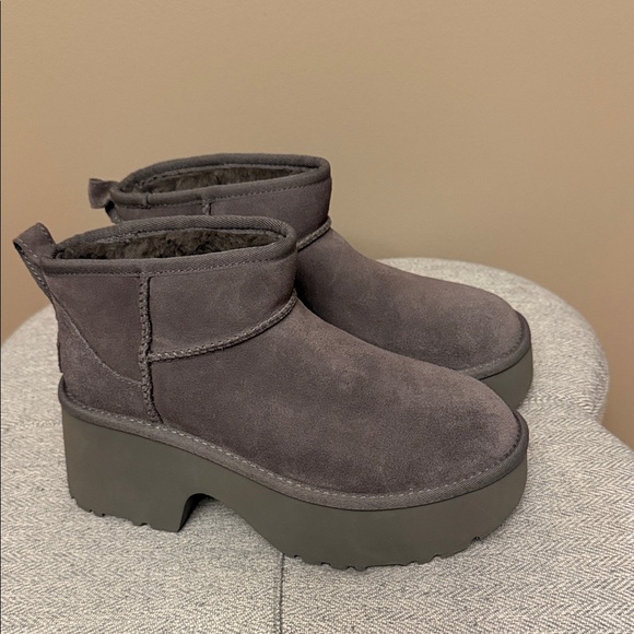 UGG Women\'s Dark Gray Platform Boots
